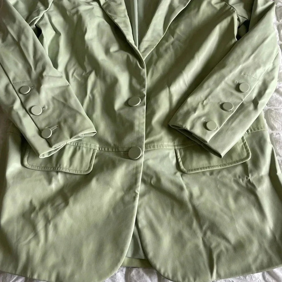 For Love & Lemons sage green Talia boyfriend blazer - Picture 5 of 10